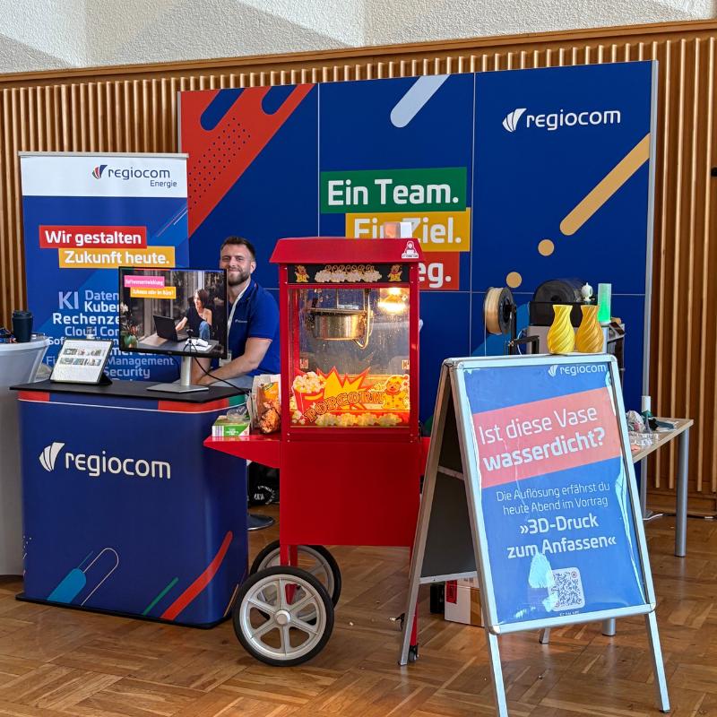 Developer Days 2025 - regiocom Stand in Amo Haupthalle