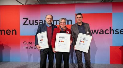 v.l.n.r: Klemens Gutmann, Angela Papenburg, Thomas Postleb