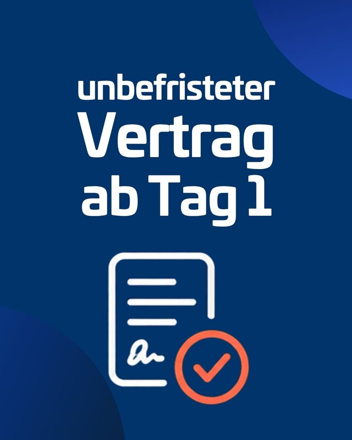 Bei regiocom erhälst du sofort einen unbefristeten Arbeitsvertrag